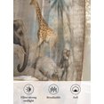 thumbnail image 6 of Sheer Curtains 63 Inch Length 2 Panels Set for Bedroom, Coastal Animals Semi Sheer Curtains for Windows, Vintage Ocean Natural Palm Tree Voile Window Treatments Rod Pocket Curtain, 6 of 7