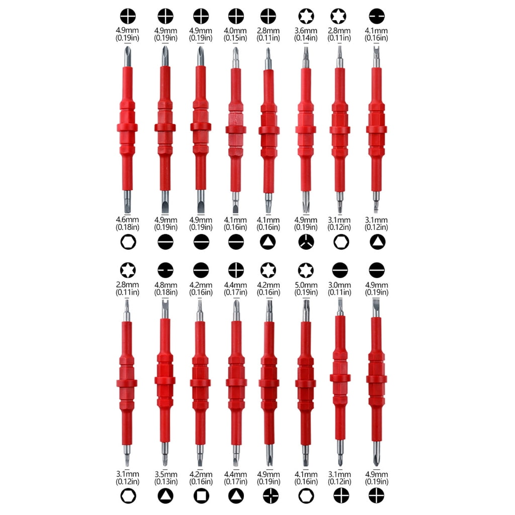 34 In 1 Ratcheting Screwdriver Set With 3 Position Switches Magnetic Tip Retention Antislip Grip Design Double Head Bits