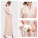 thumbnail image 4 of Advancent larga cálida que mantiene el albornoz de longitud completa Beauty Spa de manga larga Casual cálido camisón ropa de dormir elástica Juegos de accesorios de baño Rosa XL Advancent HA011311-03, 4 of 6