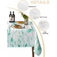thumbnail image 2 of Teal Spring Floral Table Cloth, Summer Botanical Watercolor Vintage Waterproof Tablecloth for Rectangle Tables, Reusable Washable Fabric Table Cover for Restaurant Kitchen Dining Tables 60"x120", 2 of 6