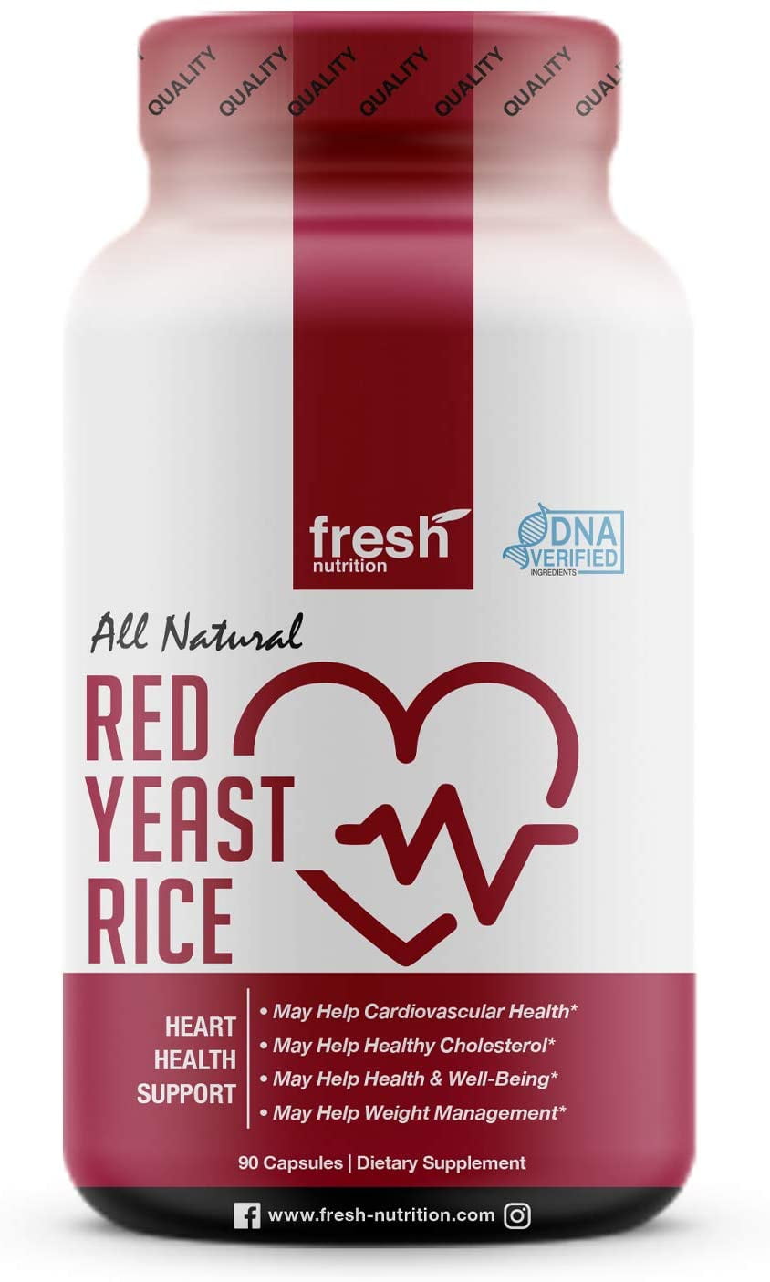 Fresh Nutrition Red Yeast Rice Supplement Strongest DNA Verified 90