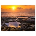 thumbnail image 2 of Colorful Rocky Coast at Sunset - Oversized Beach Canvas Artwork, 2 of 3