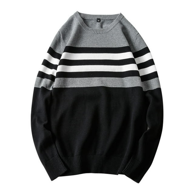 Manteau Chandail pour Hommes Col Rond Chandail Décontracté Chaud Tricot d'Hiver Doux Confortable Élégant
