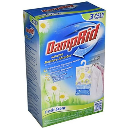 8 Pack DampRid Hanging Moisture Absorber, Fresh Scent, 14 Oz Bags - 3 Per Box