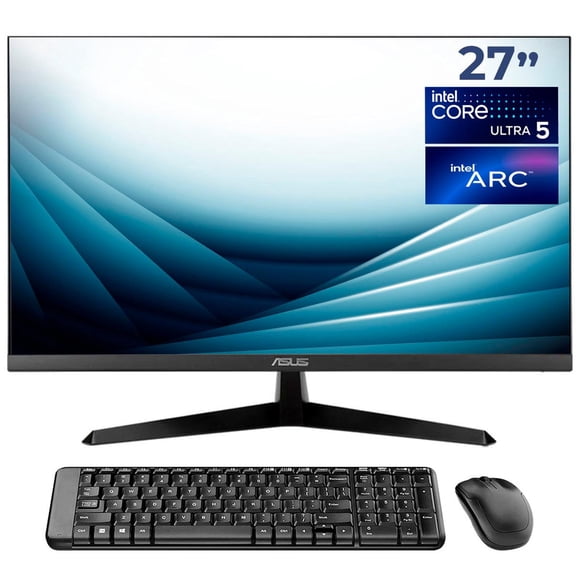 Computadora Escritorio Mini PC ASUS NUC 14 PRO AI Intel Core Ultra 5 125H NPU 33 TOPS 16GB DDR5 SSD 1TB Monitor 27 1ms 120Hz Teclado Mouse Inalambrico W11H-T WiFi BT Gaming casual, trabajo y estudio