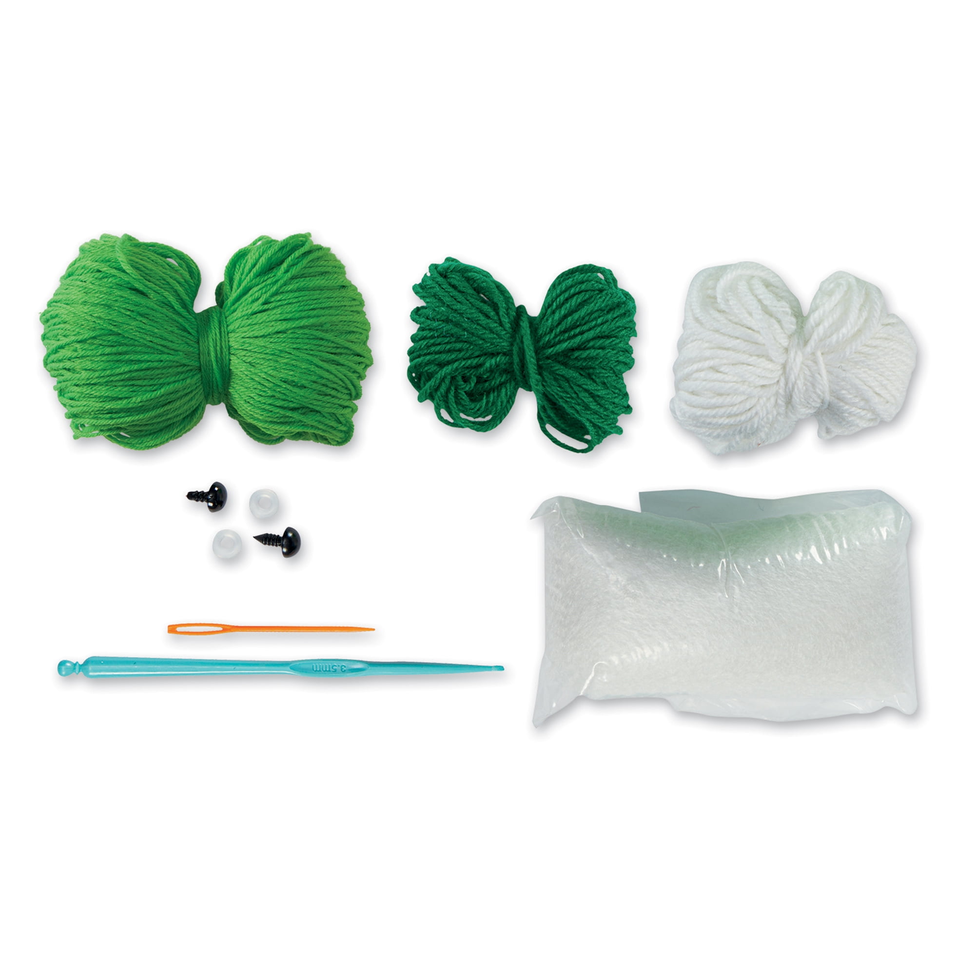 Intermediate Frog Amigurumi Crochet Kit by Loops & Threads – DIY Stuffed Animal Craft Set with Yarn - Fiberfill - Hook & Instructions - Intermediate Skill Level - Makes 6" Plush - 6 Pack