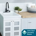 thumbnail image 5 of TEHILA White Utility Sink Laundry Vanity with Black Pull-Down Faucet and Soap Dispenser, 5 of 12
