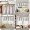 thumbnail image 4 of NICETOWN Valance Curtains for Kitchen, Semi sheer Light Filtering Linen Valance for Bathroom & Kitchen, Rod Pocket Rustic Soft Linen Valance, Angora, 1 Panel, 4 of 8