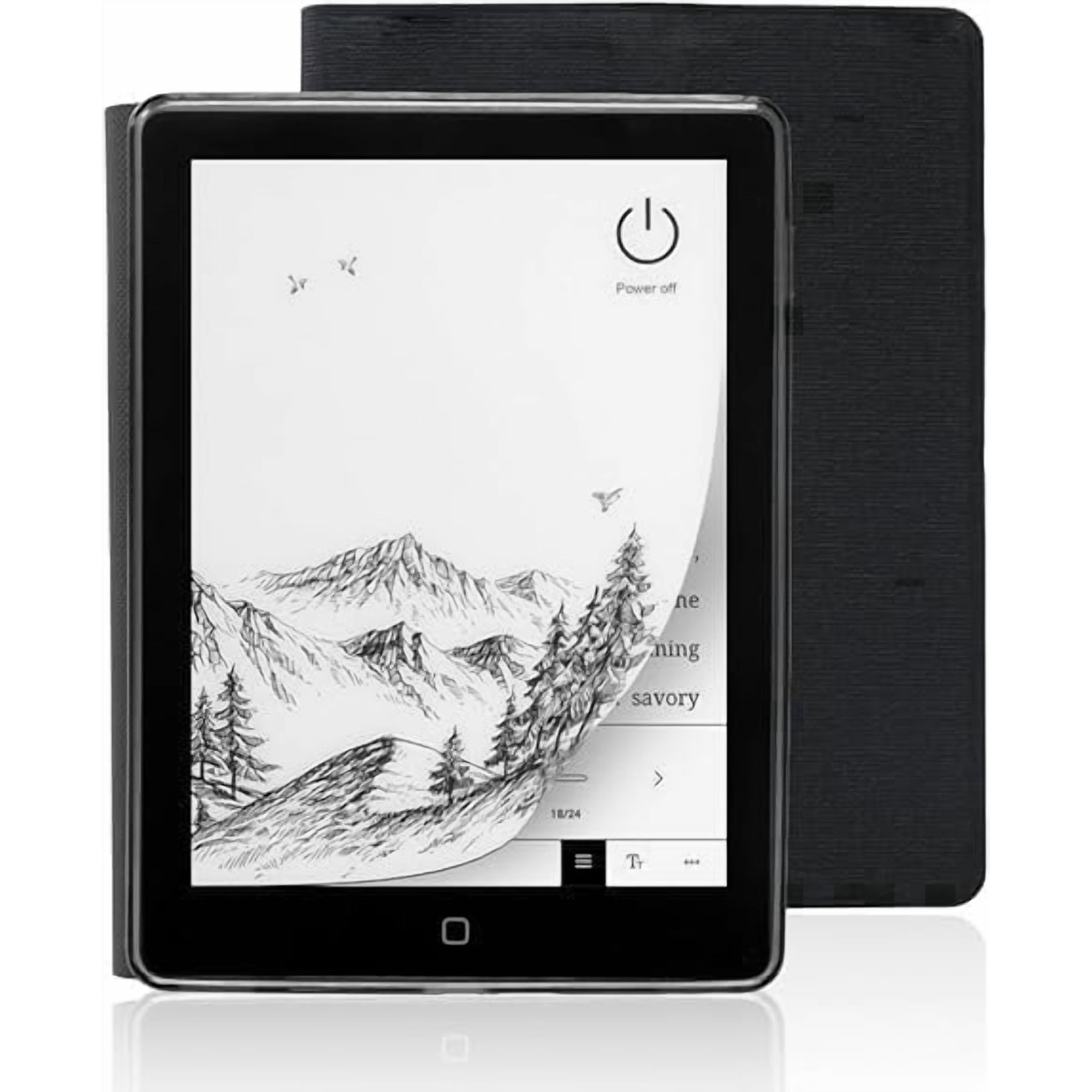 Veidoo 6 Inch E-Book Reader with Large E-Ink Screen 32GB ROM 758 x 1024 212PPI Adjustable SMARTlight Android E-reader Built-in Speaker WiFi E-Ink Tablet with Cover(Black)