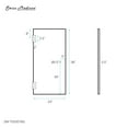 thumbnail image 5 of Voltaire 24 x 58 Frameless Pivot 3/8 in. (10mm) Ultra Clear Tempered Glass Tub Door with Black Matte Hardware, 5 of 6