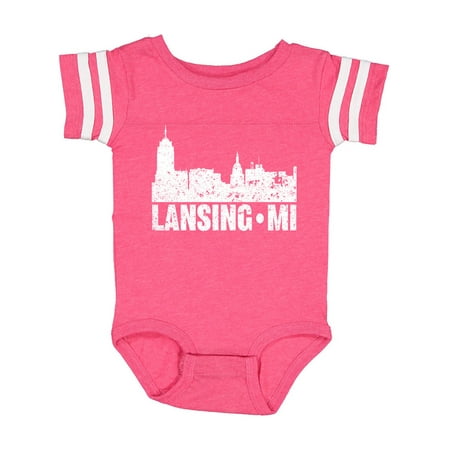 

Inktastic Lansing Skyline Grunge Gift Baby Boy or Baby Girl Bodysuit