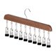 thumbnail image 1 of Organizador de armario con pinzas para pantalones, con 10 o 12 pinzas, ideal para pantalones, bufandas, faldas, cinturones, toallas y ropa interior, con estructura metálica resistente., 1 of 8