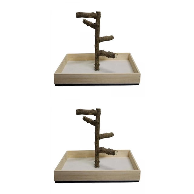 Paquete de 2 Perchas para Pájaros, Soporte para Entrenamiento de Pájaros, , Parque , de SM SunniMix percha de juego de aves