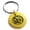 Gold, variant on Stainless Steel Koi Fish Yin Yang Engraved Small Medallion Circle Charm Keychain Keyring