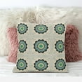 thumbnail image 4 of Amrita Sen Designs CAPL1126BrCDS-BL-26x26 26 x 26 in. Moonflower Mandala Broadcloth Indoor & Outdoor Blown & Closed Pillow - Beige, Black & Green, 4 of 5