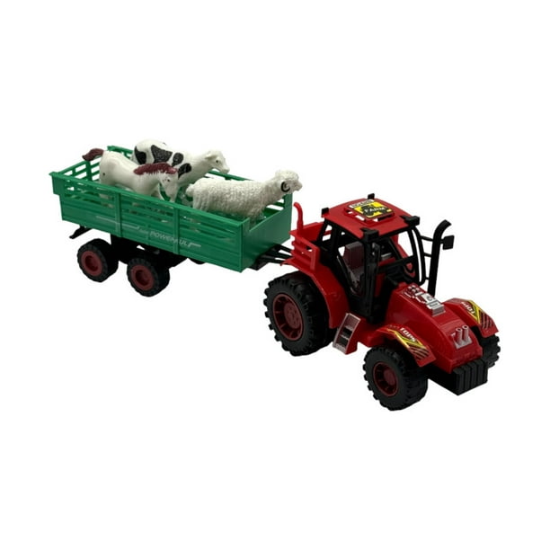 Carro de Fricción de Juguete The Baby Shop con animales de granja Rojo