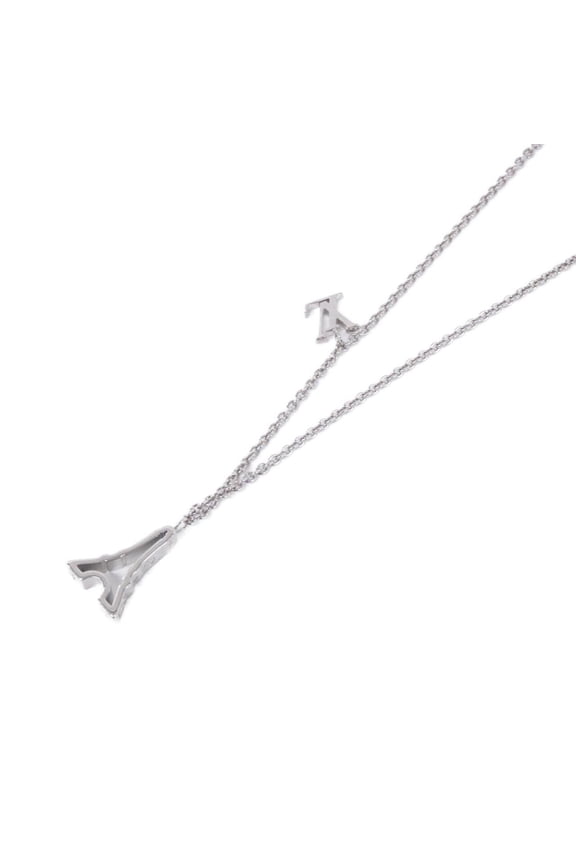 Pre-Owned Louis Vuitton Pendant LV & Paris Eiffel Tower M00523 Necklace