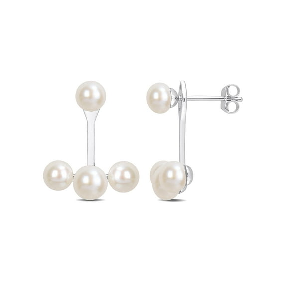 Everly Women's Cultured Pearl 14k White Gold Earrings