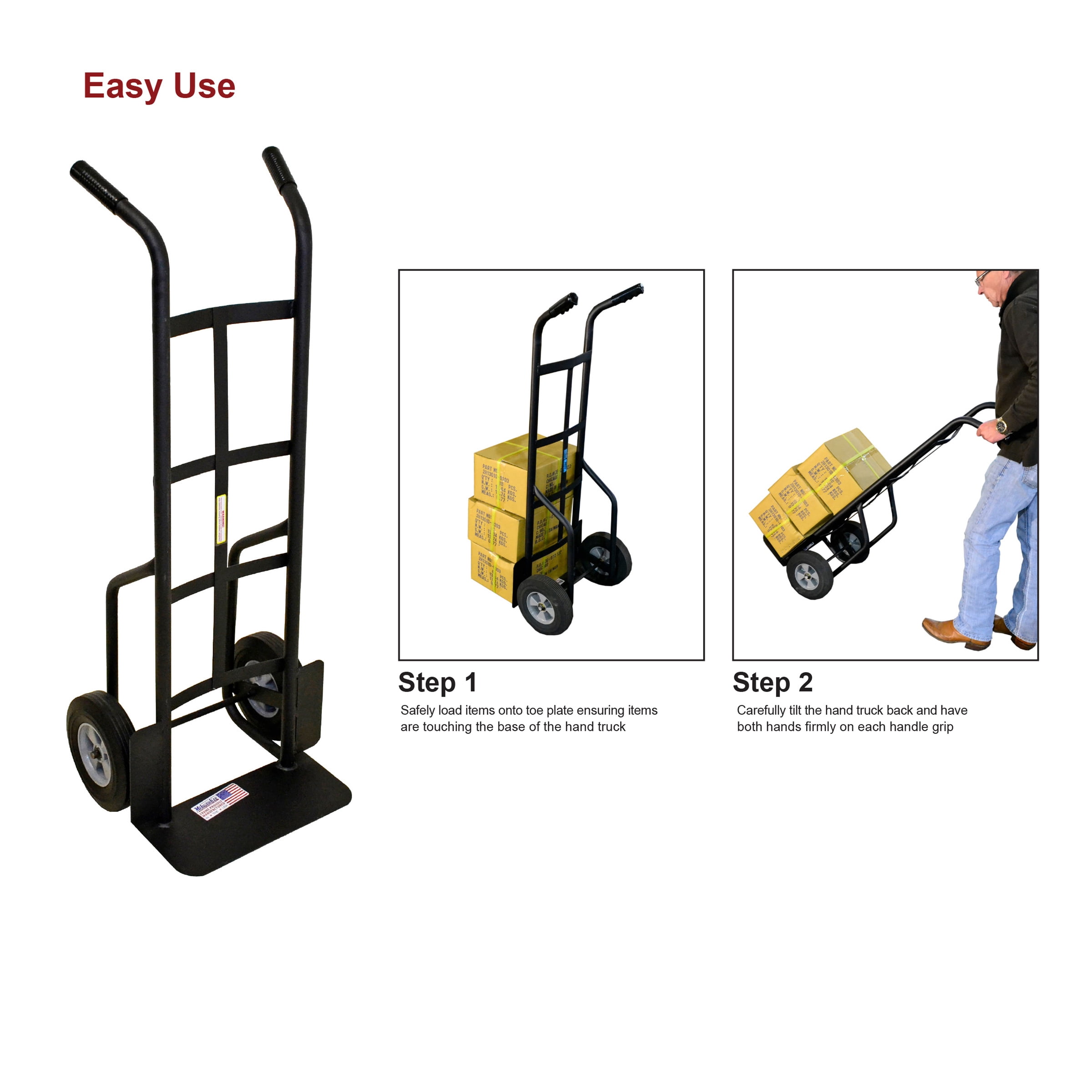 Milwaukee DC60138, Black 1000 lb Dual Handle Hand Truck