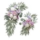 thumbnail image 1 of 2x arcos de flores para bodas, flores de esquina, flores artificiales de granja, letrero de bienvenida para decoración de ventanas y sillas de bodas Púrpura, 1 of 8