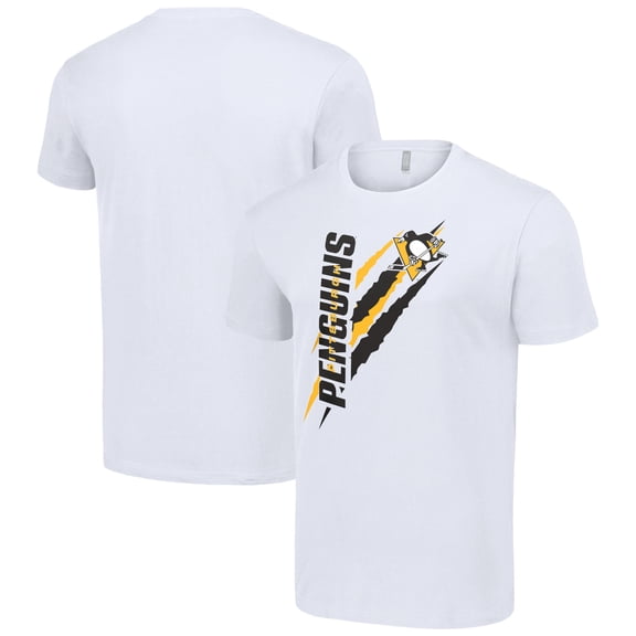 Men's Starter White Pittsburgh Penguins Color Scratch T-Shirt