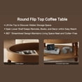 thumbnail image 5 of Noble House Coffee Table with Dual Storage for Living Room, 31.5" Modern Round Coffee Table with Storage and Hidden Compartment, Adjustable Leveling Feet, Walnut Brown, 5 of 14