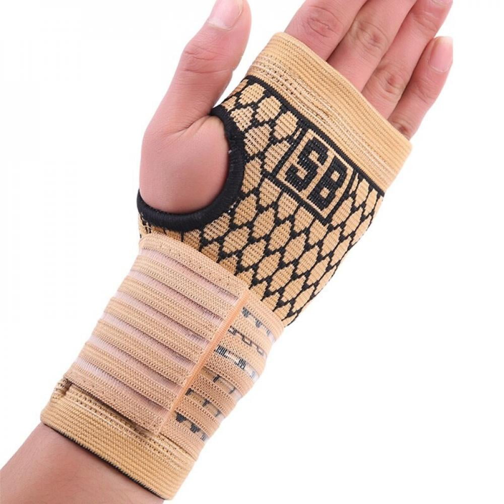 2 Elastic Wrist Glove Palm Hand Supports Arthritis Brace Sleeve Bandage Wrap Gym 