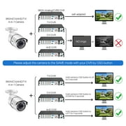 ZOSI 2MP HD 1080P 4 in 1 TVI/CVI/AHD/CVBS Security Camera Day Night Weatherproof Camera 100ft IR Distance Aluminum Metal Housing