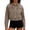 Khaki, variant on Women Long Sleeve Collared Button Down Solid Twill Cropped Jacket Regular Fit Chest Pocket Casual Shacket Mid Weight Wrinkle Resistant Transitional Layering for Spring Summer