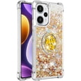thumbnail image 6 of Glitter Clear Sparkly Bling Case for Xiaomi Poco F5, Flowing Liquid Quicksand Cover with Diamond Ring Holder Case for Xiaomi Redmi Note 12 Turbo/Poco F5  Gold, 6 of 14
