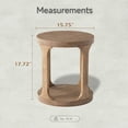 thumbnail image 2 of COZAYH Farmhouse Small End Table Wood Round Side Table for Small Space Rustic Pedestal Table for Living Room, Office, Couch, Distressed Wood Grey Finish, 2 of 7