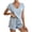 Light Blue, variant on Gfyviroh 2 Piece Women Pajama Sets Sleeveless V-Neck Tee and Ruffle Trim Shorts Sleepwear Sets Modal Thin Cozy Loose Sets