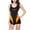 003 Yellow, variant on Hvot&aat Women's Conservative Boyleg One Piece Swimsuit Athletic Bathing Suit with Shorts Full Coverage Swimwear