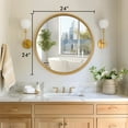 thumbnail image 6 of WallBeyond 24 inch Wood Round Mirror, Modern Circle Wall Mirror for Bathroom Vanity, Natural Wood, 6 of 6