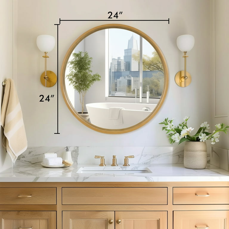 Round mirror 24 inch discount