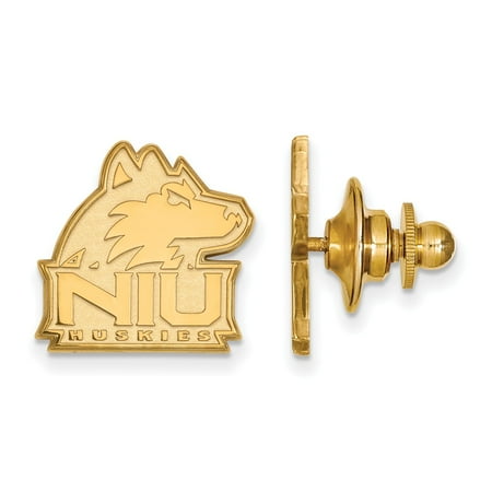 - Solid 14k Yellow Gold Northern Illinois University Lapel Pin (12mm x 12mm)