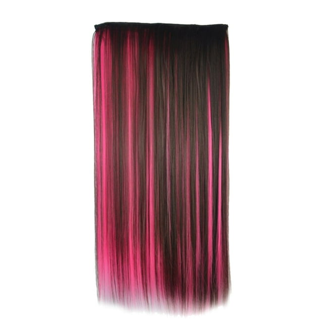 WIFKLSIIPG Mèches de Couleur Cinq Clips Extensions de Cheveux Perruque Lisse Pièce de Cheveux Rideau
