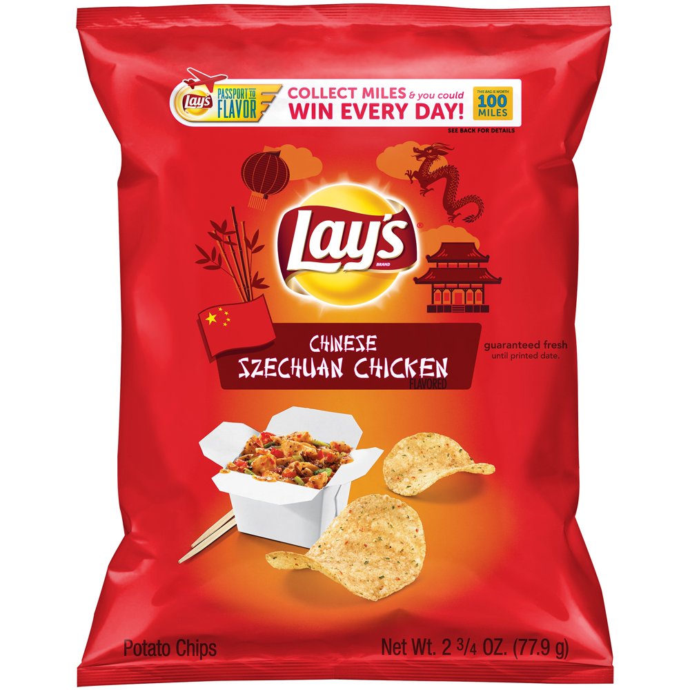 Lay's Chinese Szechuan Chicken Flavored Potato Chips 2.75 oz. Bag