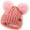 Pink, variant on REDESS Kids Winte Beanie Hat with Two Pom-Pom for Girls 3-9 Year Old,Black