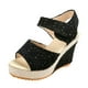 thumbnail image 2 of Sandalias de playa de tacón alto cómodas de verano con punta abierta y plataforma de cuña para mujer Wmkox8yii sa792, 2 of 7