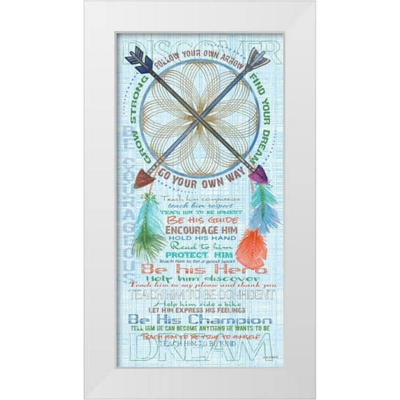 Phillips, Anita 11x18 White Modern Wood Framed Museum Art Print Titled - Boys Dream Catcher