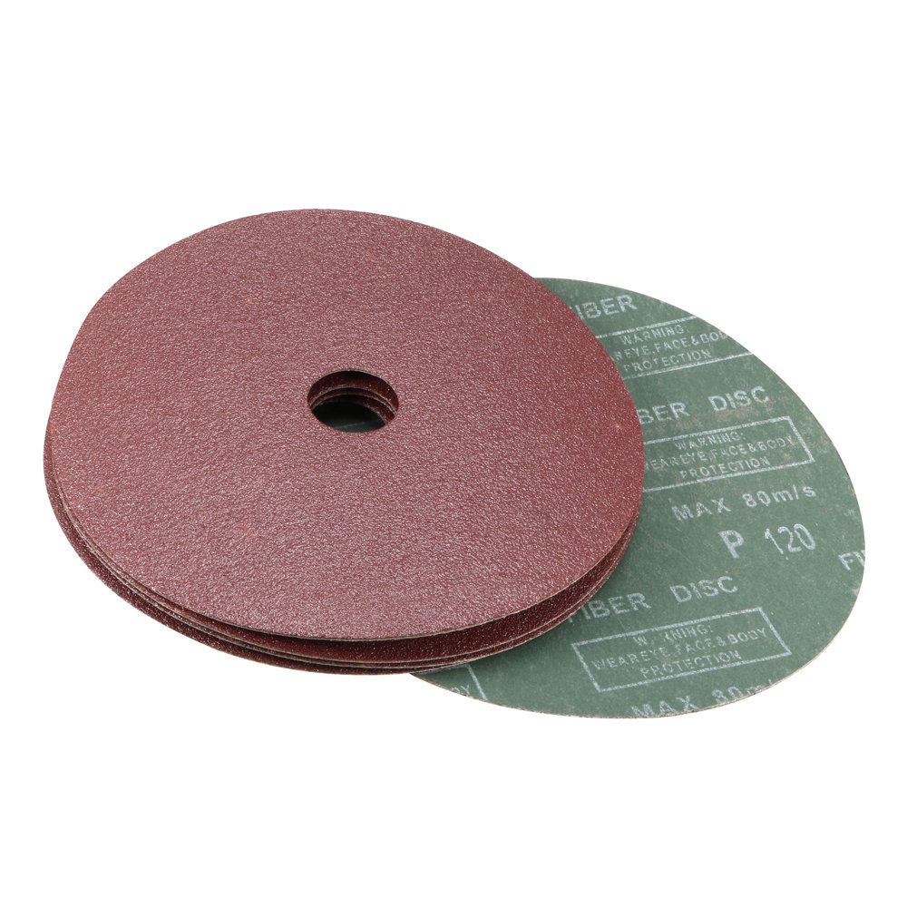 6Inch x 7/8Inch Aluminum Oxide Resin Fiber Discs, Center Hole 120