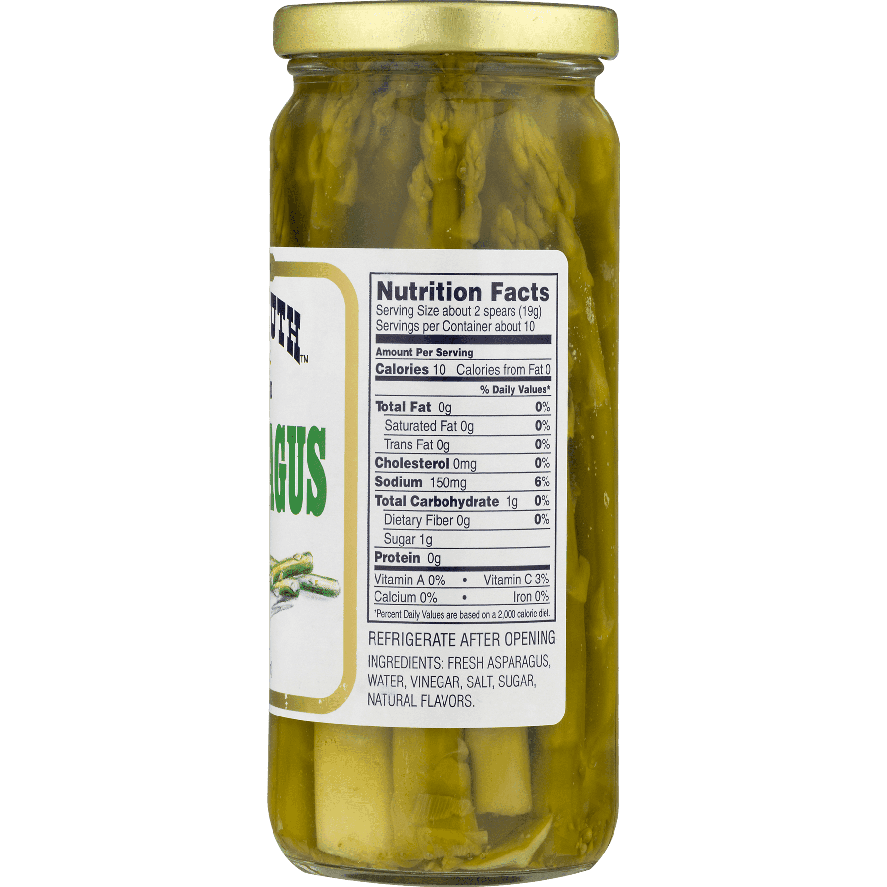 Old South Apparel Pickled Asparagus Spears, Shelf-Stable, 16 oz Jar