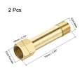thumbnail image 2 of Unique Bargains Brass Pipe Fitting G3/8 Female to G3/8 Male Thread Adapter 75mm Extension Connector Hex Pipe Coupling 2 Pack, 2 of 5