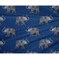 thumbnail image 4 of oneOone Polyester Lycra Fabric Elephant Block Printed Craft Fabric BTY 56 Inch Wide, 4 of 4
