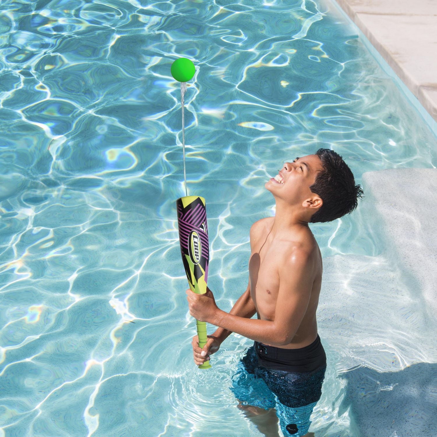 COOP Homerun Squirt And Smash Pool Toy - Baseball Water Game for Kids - Purple/Black