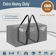 thumbnail image 2 of 6 Pack Extra Heavy Duty Large Moving Bags with Strong Zipper & Comfortable Handles, Sturdy & Durable Clothes Storage Bags Totes Bins, Packing Moving Boxes for College Supplies, Black, 2 of 5