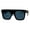 Matte Black (Black), variant on Oversized Square Sunglasses Unisex Flat Top Hipster Style UV400 Tortoise, Brown