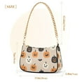 thumbnail image 3 of FORMRS Womens Shoulder Bag with Chain Strap Clutch Purse Cute Tote Handbag, Beige Halloween Pumpkin, 3 of 7