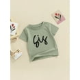 thumbnail image 3 of Qmyliery Toddlers Summer T-shirt, Letter Short Sleeve Round Collar Tops Casual, 3 of 8